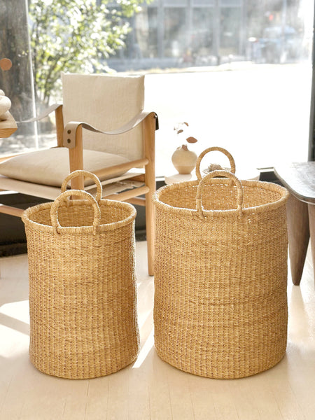Handwoven Basket with Handles Tall – CÔTE À COAST