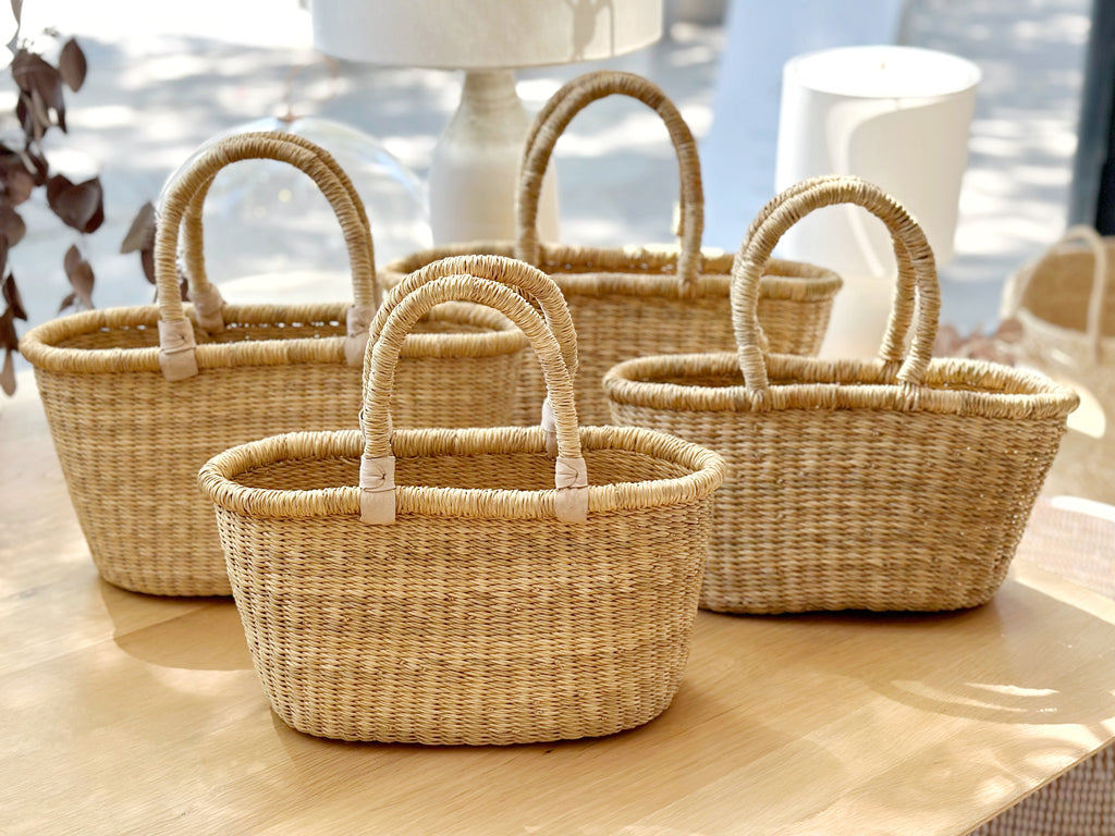 Handwoven Basket Tote Small