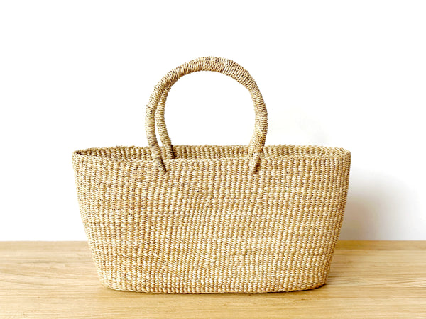 Handwoven Basket Tote Slim