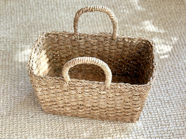 Handwoven Basket Rectangle Small – CÔTE À COAST