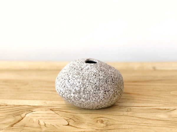 Ceramic Stone Vase Small Round