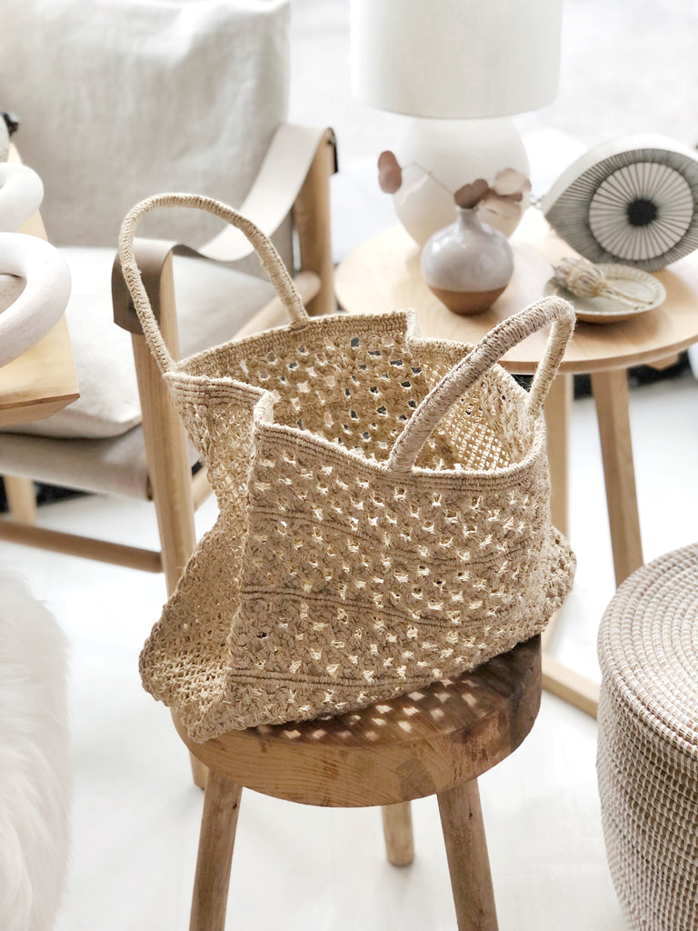 Handwoven Jute Crochet Tote