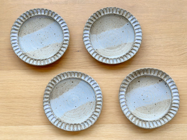 Ceramic Carved Small Plate - Lavender