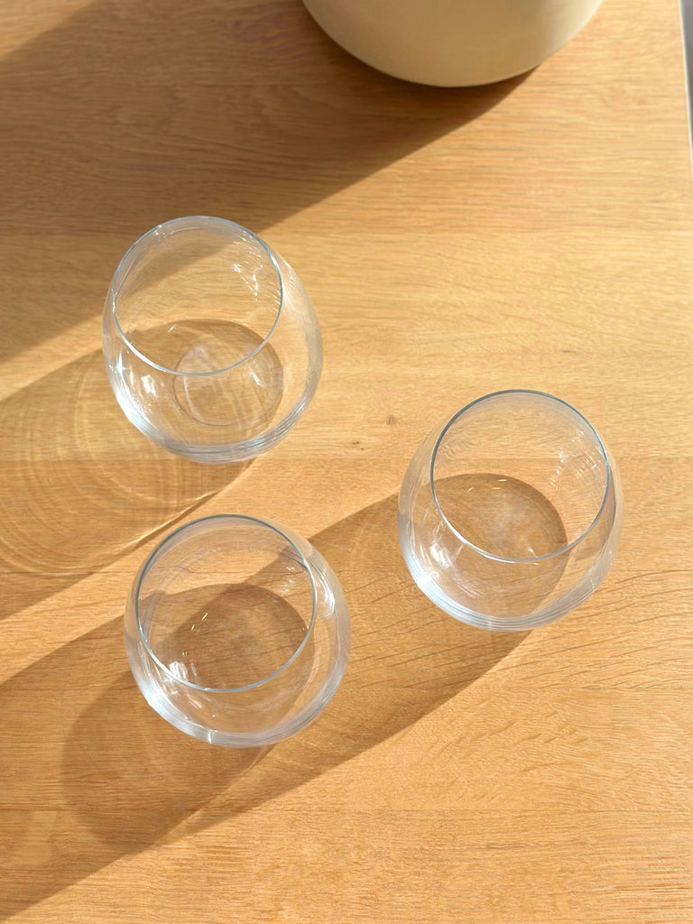 Handblown Drinking Stemless Glass
