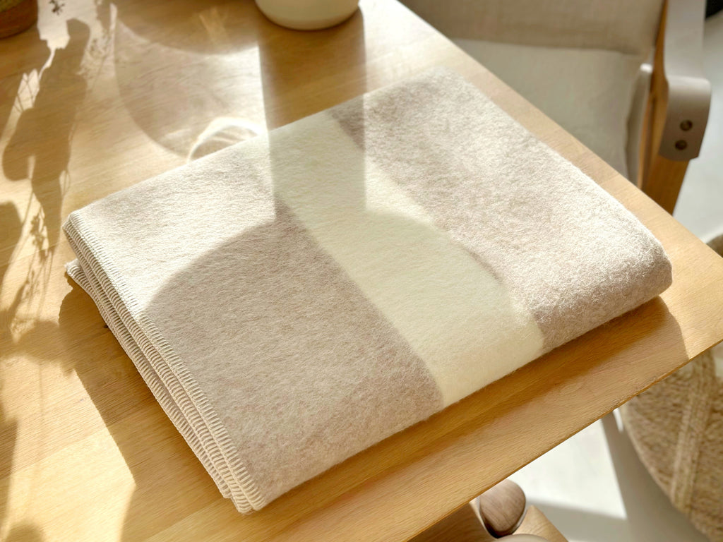 Striped Recycled Alpaca Blanket