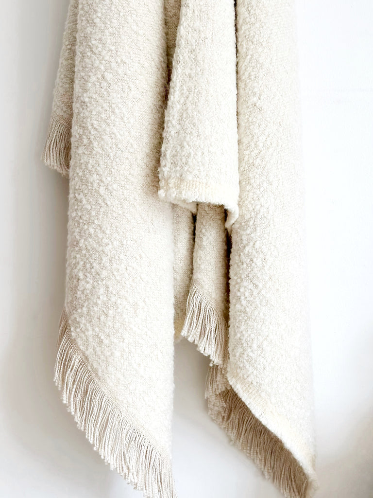 Viscose Linen Boucle Throw