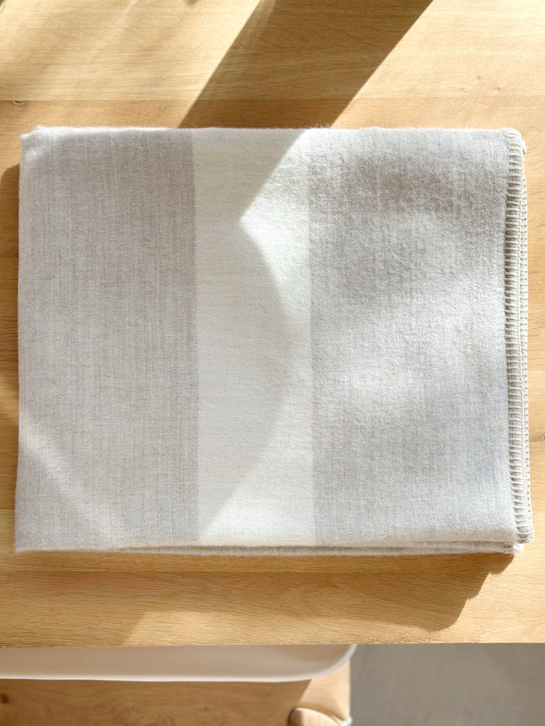 Striped Baby Alpaca Blanket