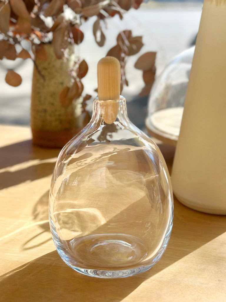 Handblown Glass Decanter Short