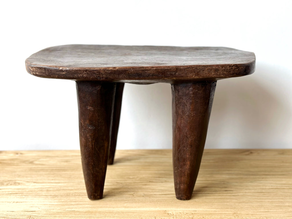 Handcarved Vintage African Medium Stool