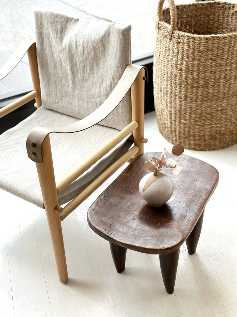 Handcarved Vintage African Medium Stool