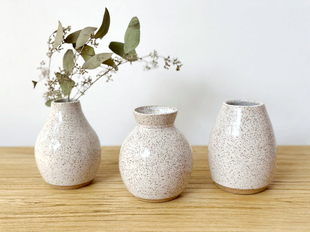 Ceramic Speckled Bud Vase