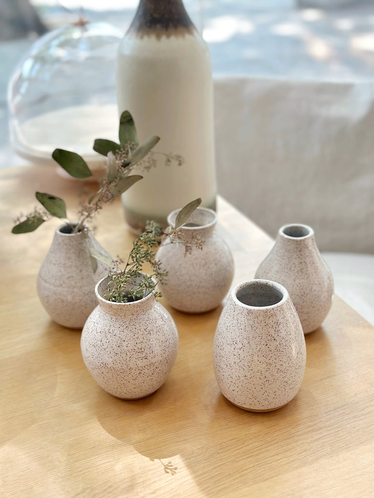 Ceramic Speckled Bud Vase