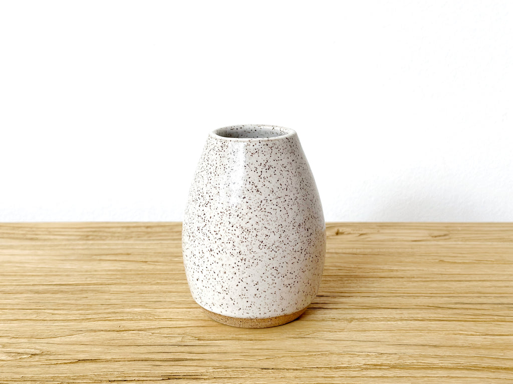 Ceramic Speckled Bud Vase