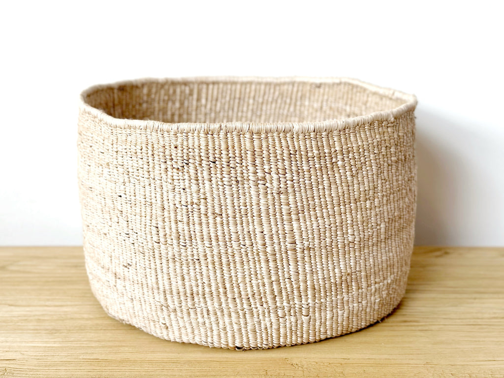 Handwoven Banana Leaf Floor Basket