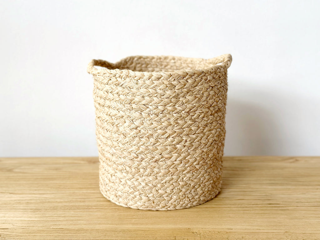 Handwoven Raffia Basket Small