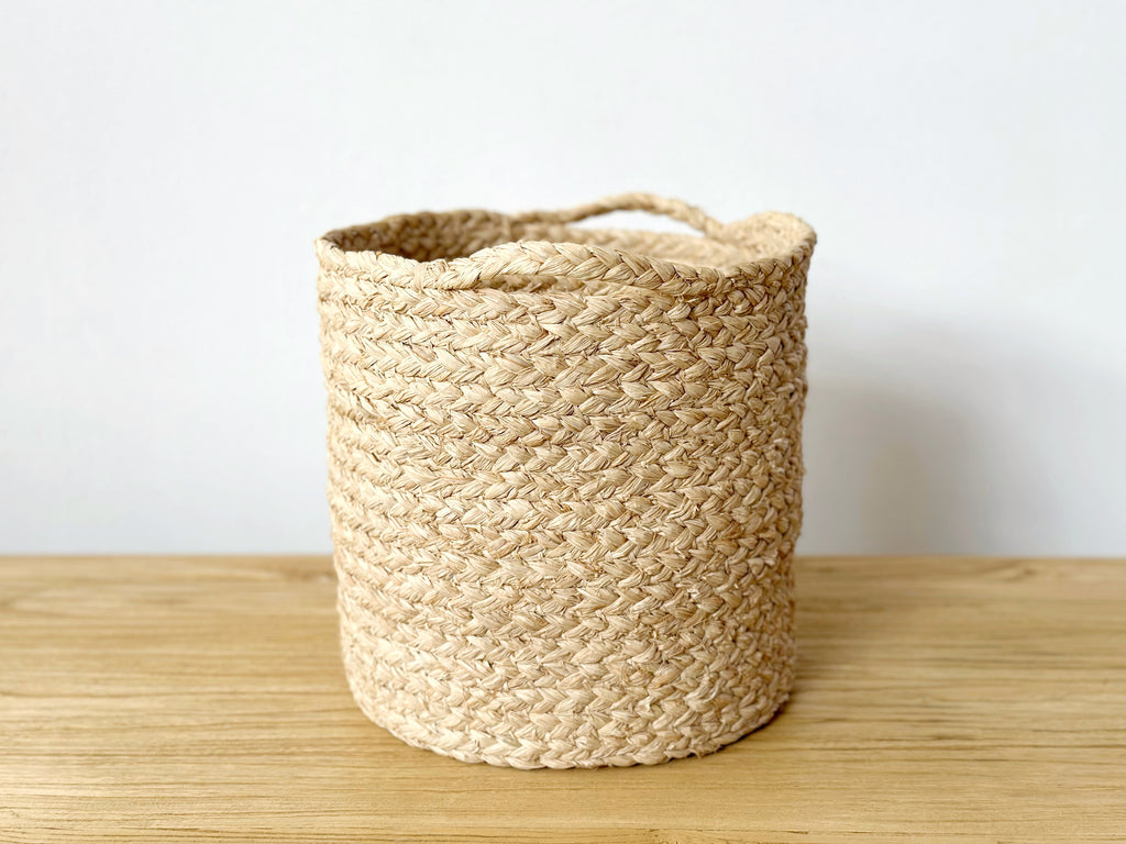 Handwoven Raffia Basket Small