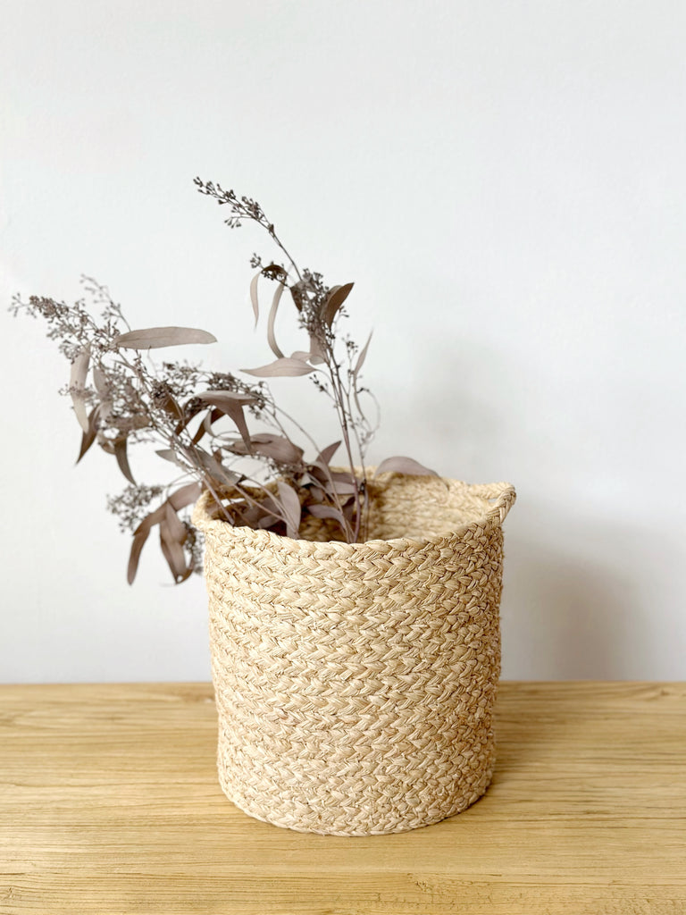 Handwoven Raffia Basket Small