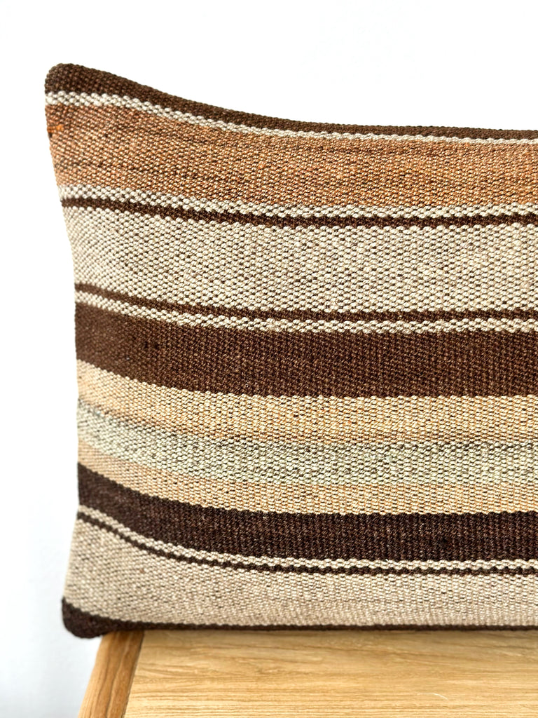 Handwoven Vintage Kilim Long Lumbar