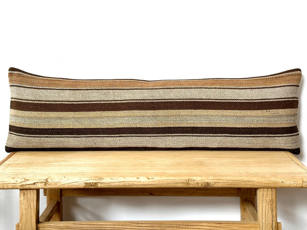 Handwoven Vintage Kilim Long Lumbar