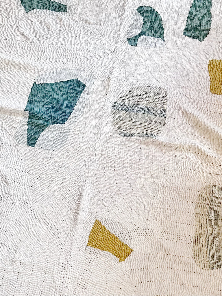 Handwoven Quilted Organic Cotton Throw
