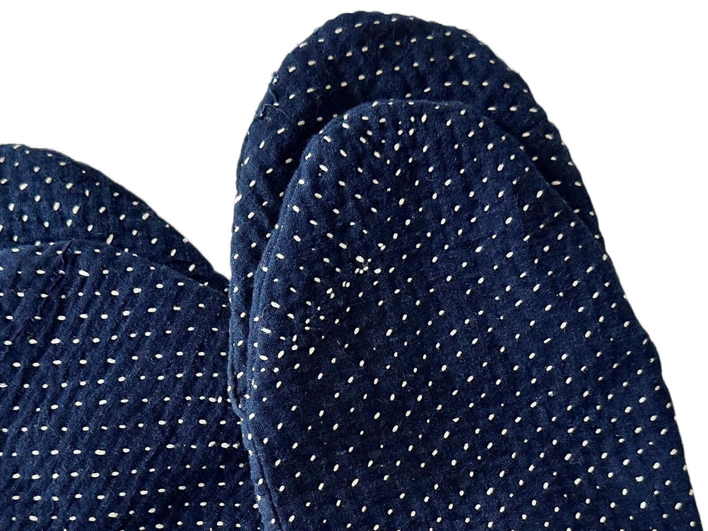 Handwoven Quilted Organic Cotton Oven Mitts