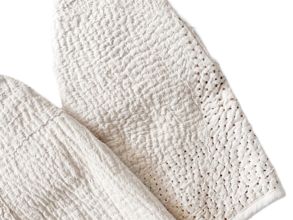 Handwoven Quilted Organic Cotton Oven Mitts