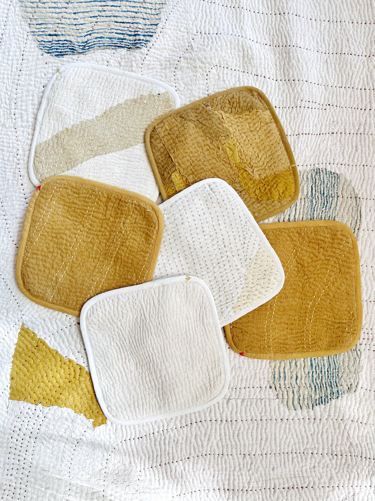 Handwoven Quilted Organic Cotton Pot Holder