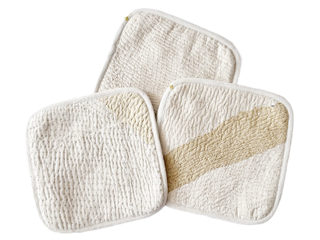 Handwoven Quilted Organic Cotton Pot Holder