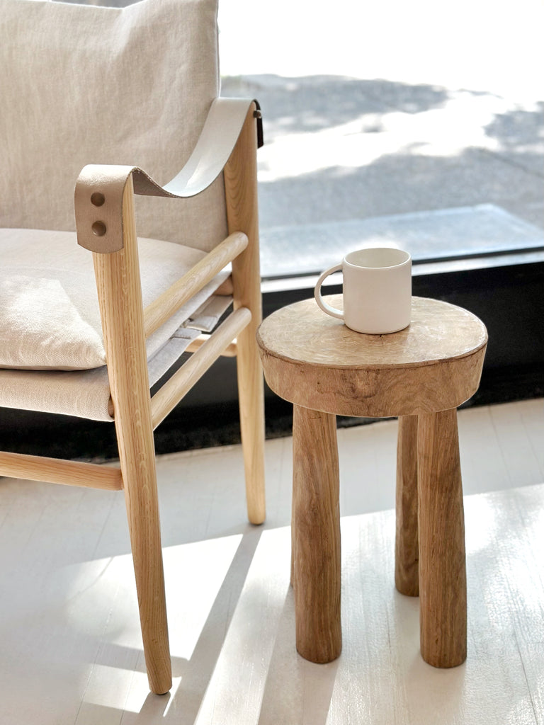 Handcarved Vintage African Tall Stool