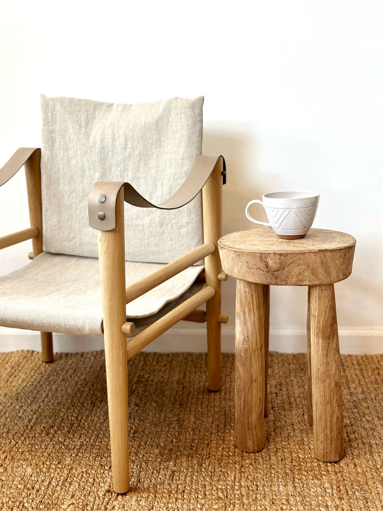 Handcarved Vintage African Tall Stool