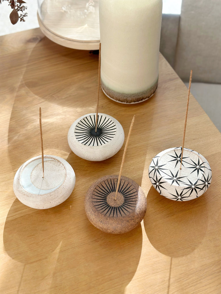 Hand-Painted Ceramic Incense Holder