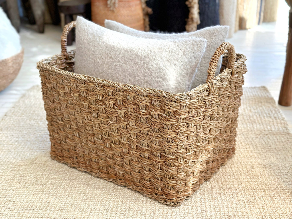 Handwoven Basket Rectangle Large