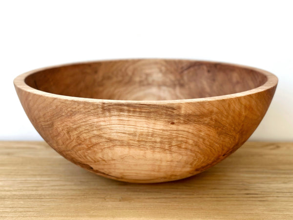 Solid Maple Wood Bowl - 17"D