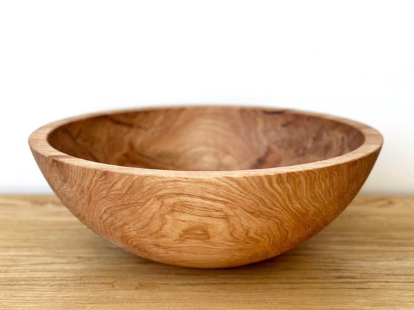 Solid Maple Wood Bowl - 14"D