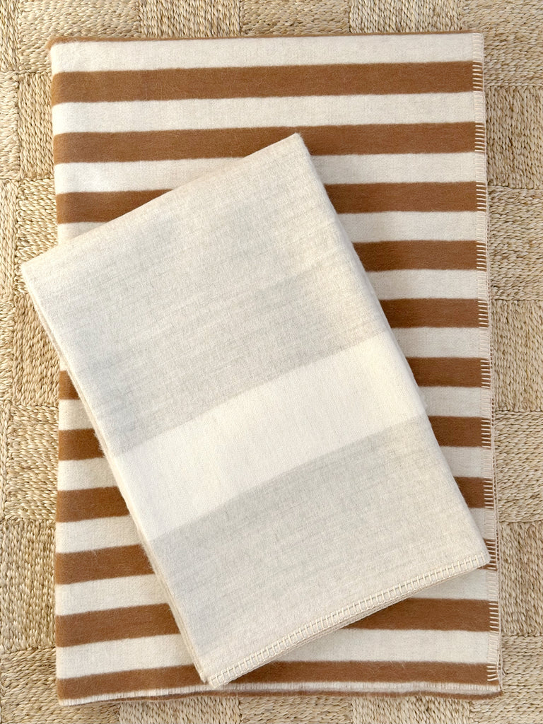 Striped Baby Alpaca Blanket