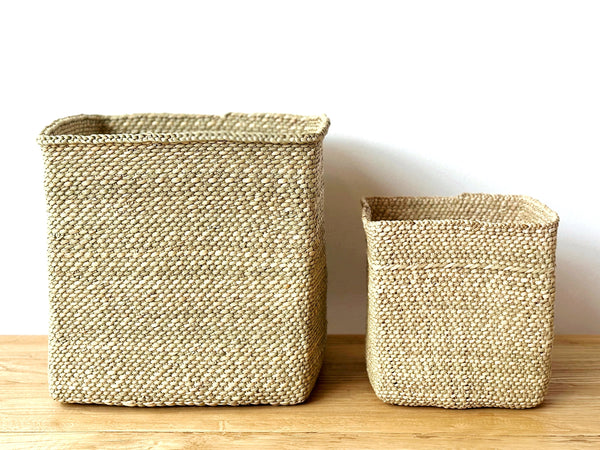 Handwoven Grass Basket Square