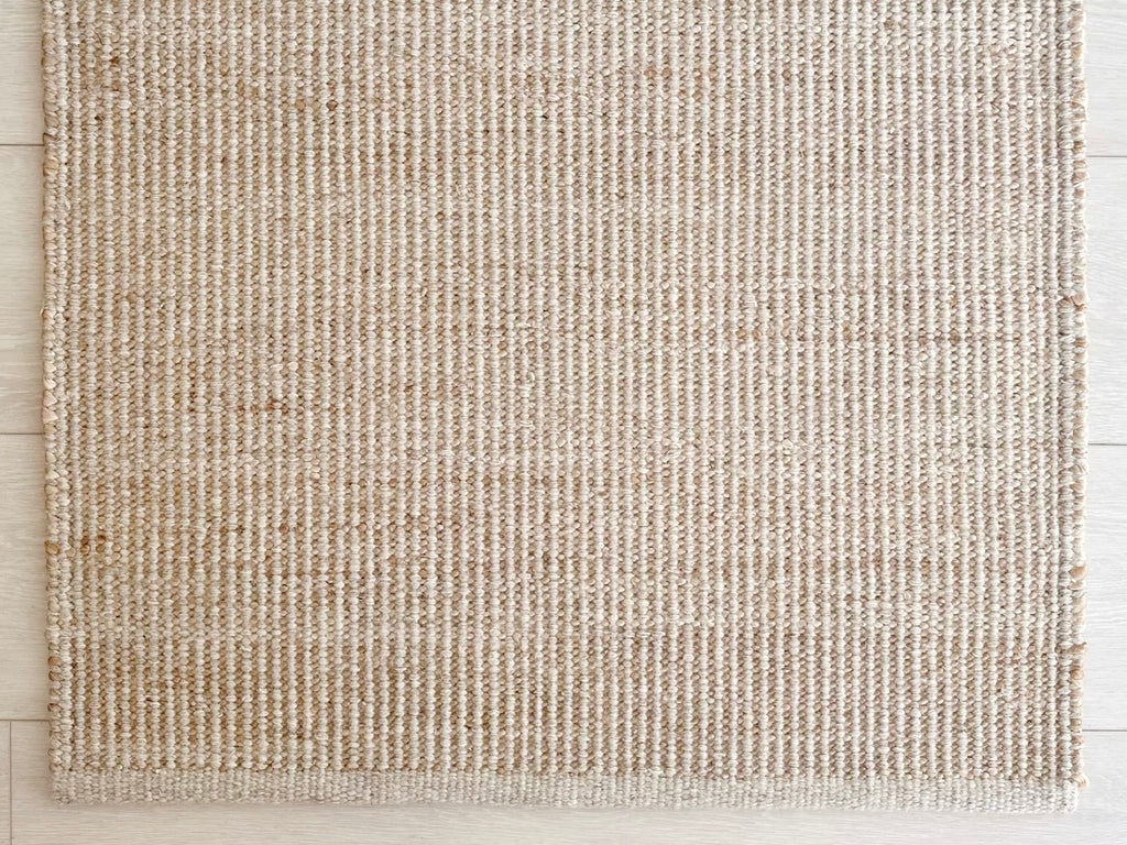 Handwoven Jute Wool Rug / Runner