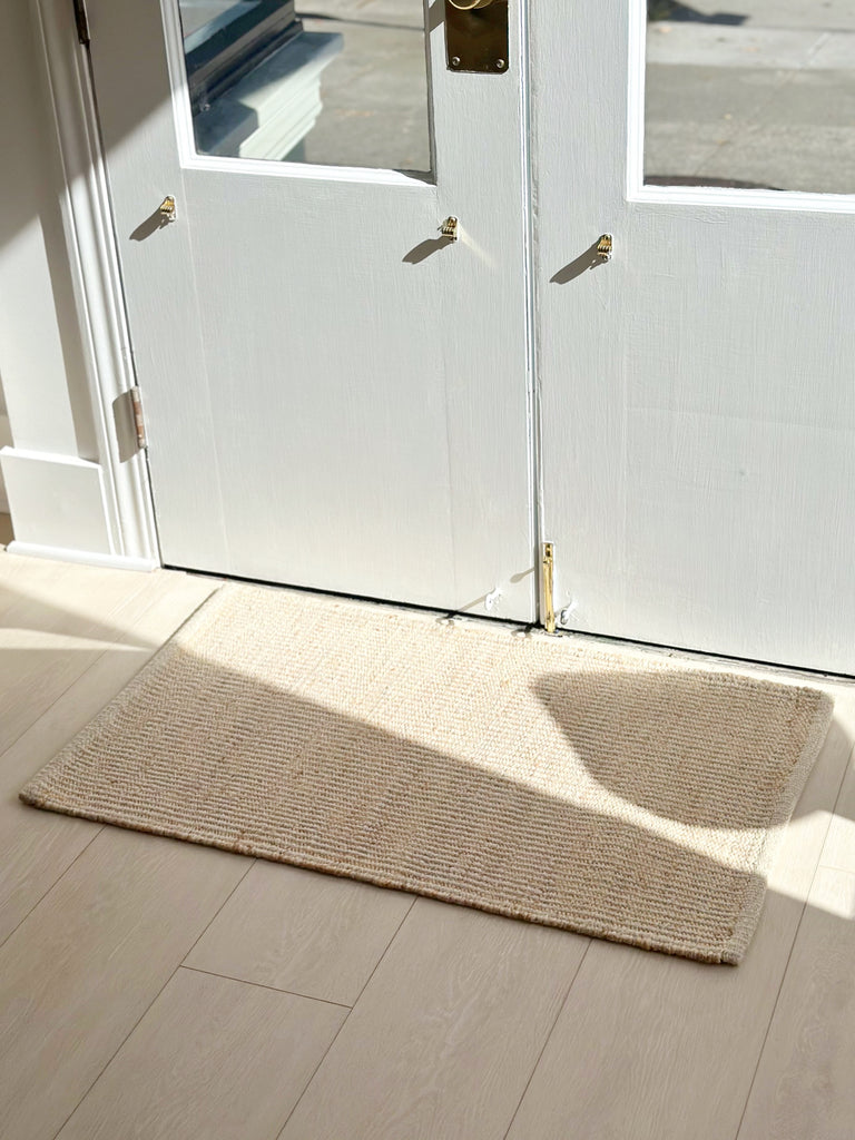 Handwoven Jute Wool Rug / Runner