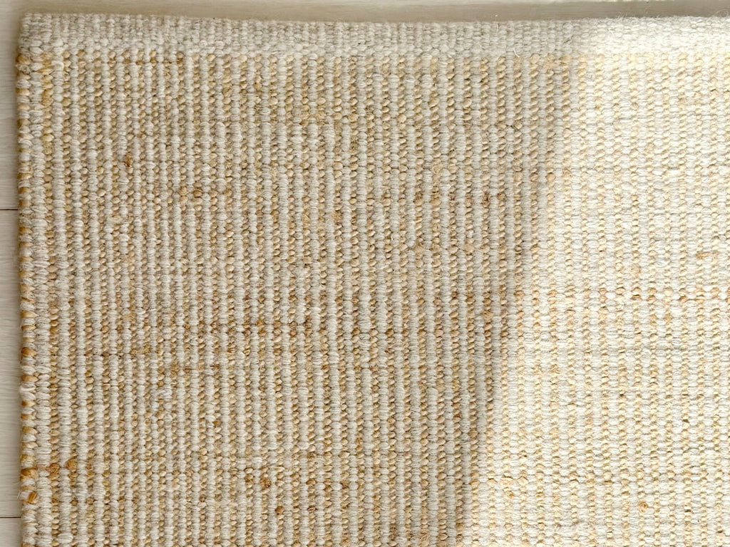 Handwoven Jute Wool Rug / Runner