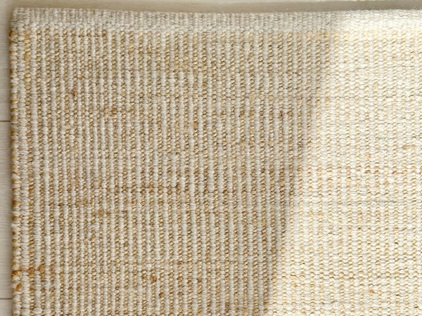 Handwoven Jute Wool Rug / Runner