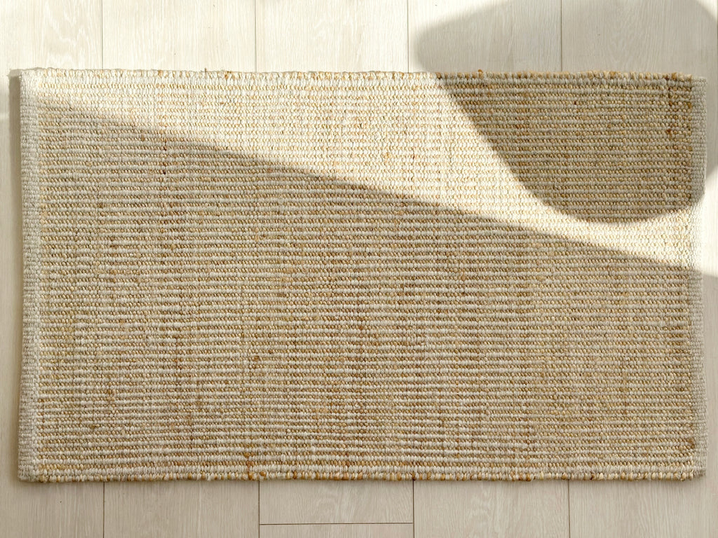 Handwoven Jute Wool Rug / Runner