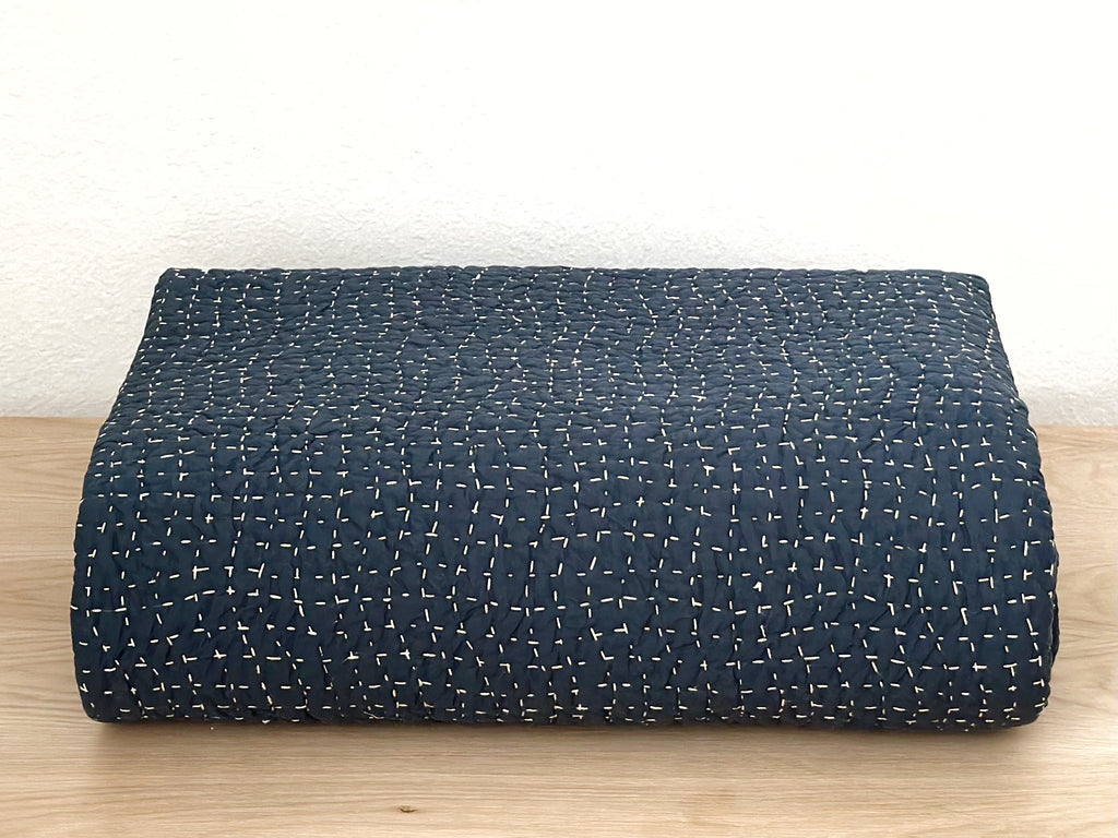 Handstitched Organic Cotton Quilt Bed Blanket