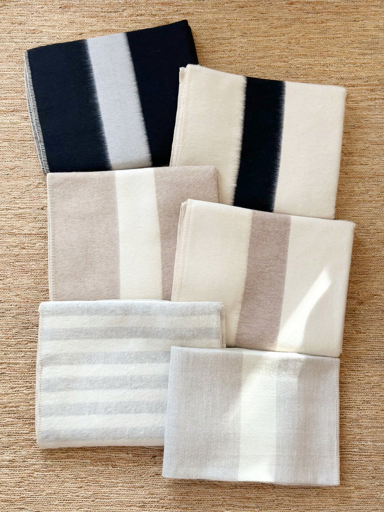 Striped Recycled Alpaca Blanket