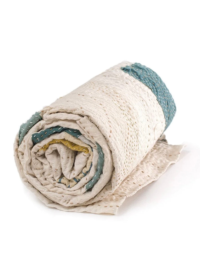 Handwoven Quilted Organic Cotton Throw