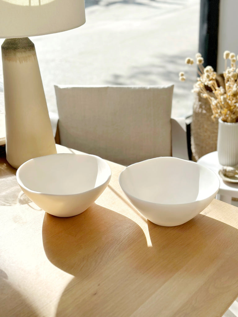 Hand-Sculpted Resin Small Tall Bowl