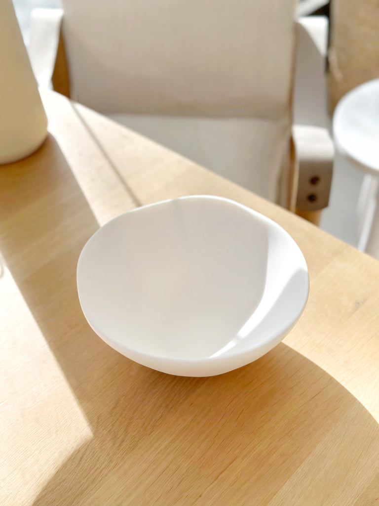 Hand-Sculpted Resin Small Tall Bowl