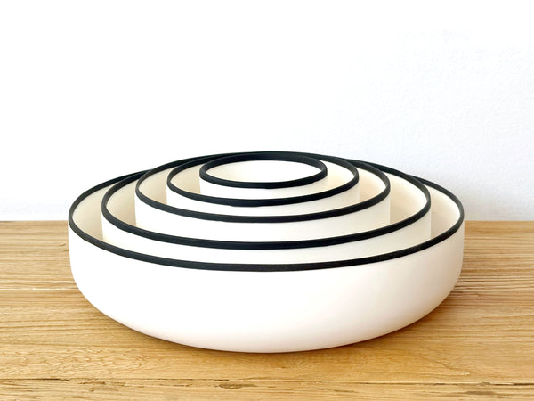 Resin Black Rim Bowls