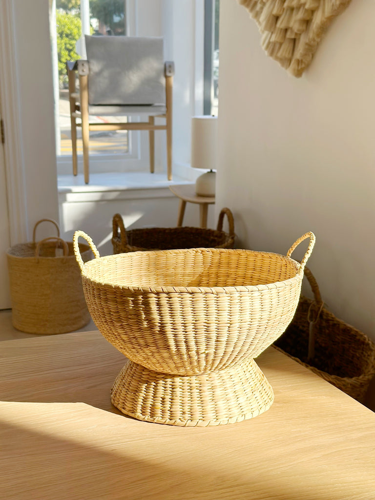 Handwoven Pedestal Bowl