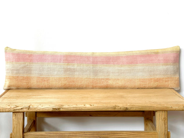 Handwoven Vintage Kilim Long Lumbar