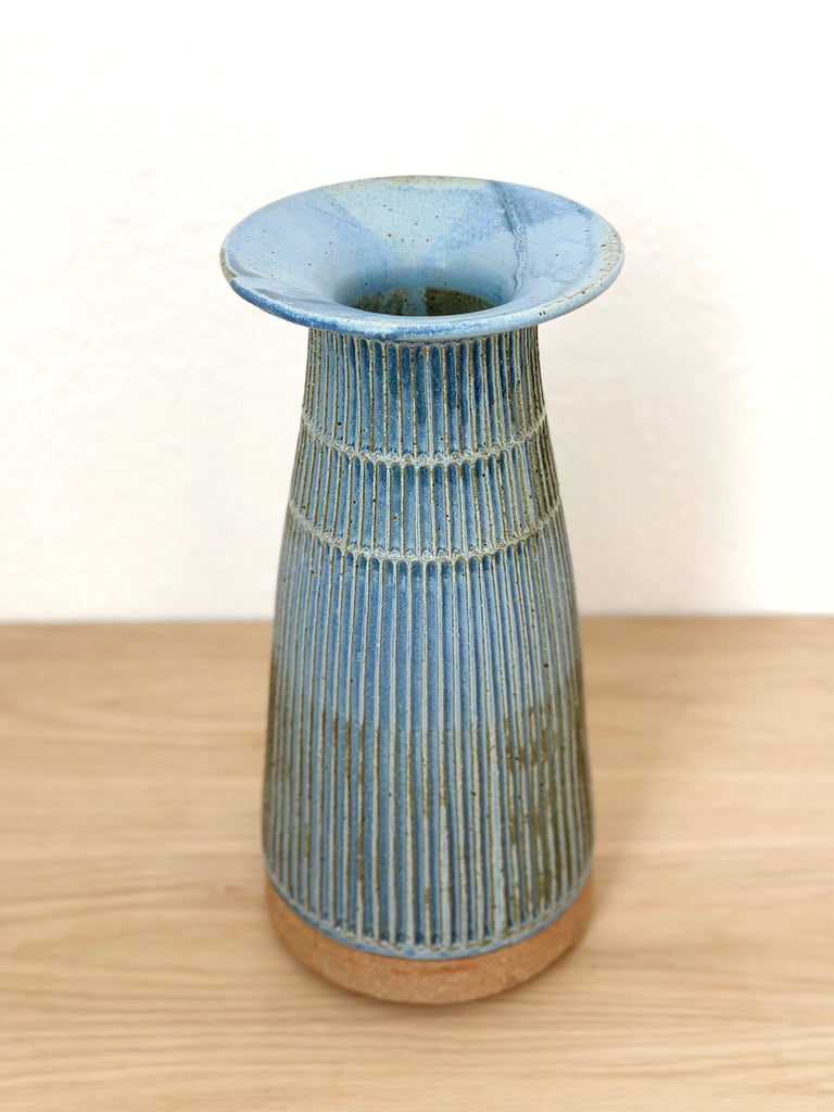 Ceramic Carved Tall Vase